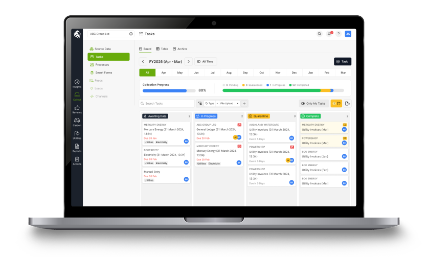 BraveGen Carbon Accounting Screen
